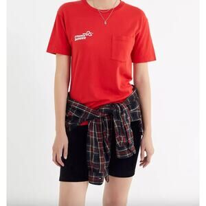 AGOLDE Stranger Danger Red Cotton Snake Crewneck Short Sleeve T-Shirt Tee M